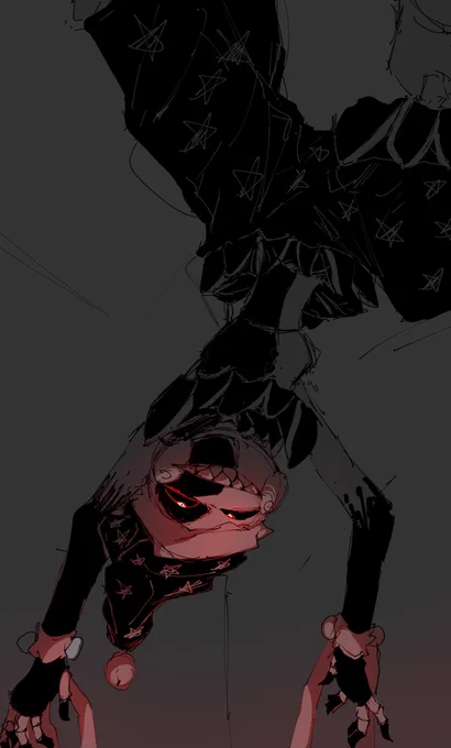 逆さで襲ってくる🌙くん( 
 #FNAF 