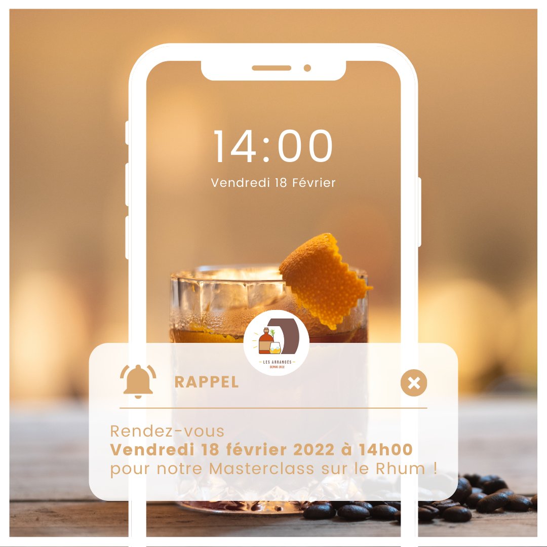 #GOGOGO Rendez-vous le vendredi 18 Février 2022 à 14h00 pour notre Masterclass sur le Rhum !

Quelle digitalisation pour ce secteur ?

Restez connectés pour plus d’informations 😉

#lesarrangés #Rhum #Masterclass #MBADMB #digital