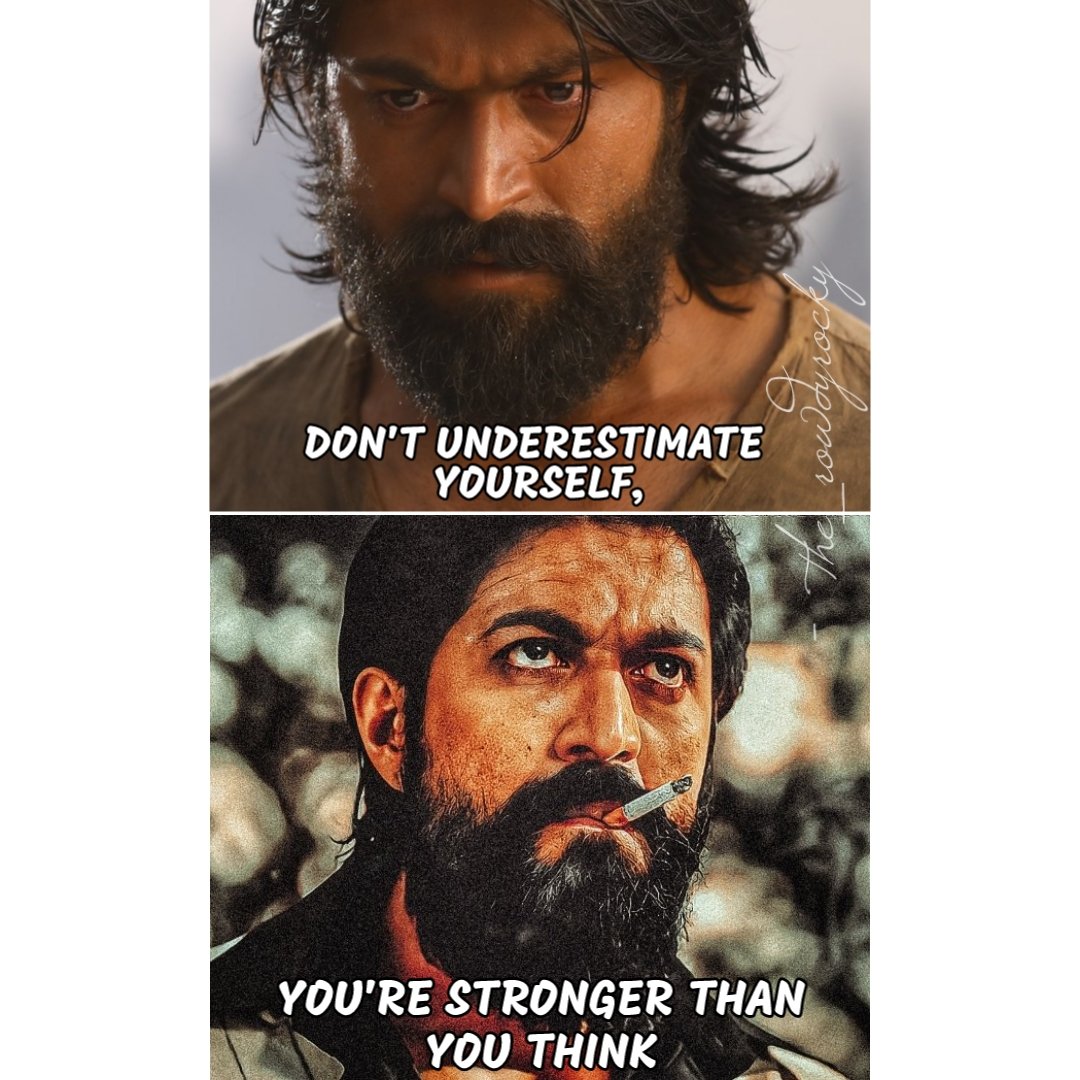 rsyKINGDOMfc's tweet photo. KNOW YOUR STRENGTH 💪 🔥
#YASHBOSS #KGFCHAPTER2 https://t.co/NEPoZ3sRFS