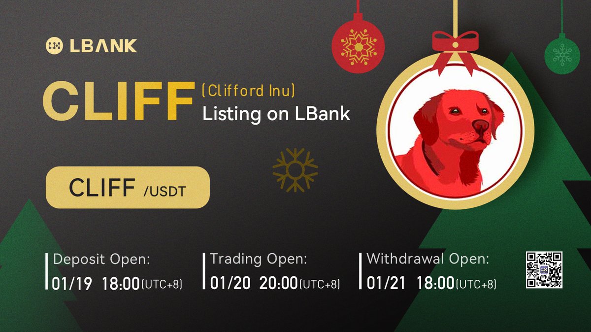 🔥New #listing

💫$CLIFF(Clifford Inu)will be listed on LBank! @cliffordinu_io 

CLIFF is a highly deflationary token on the #Ethereum Blockchain that never stops growing .

❤️Details:bit.ly/3fwyCH8

#crypto #Defi