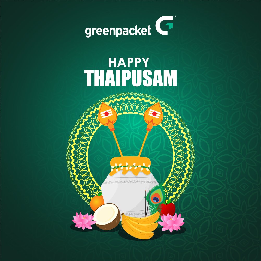 greenpacket's tweet photo. Green Packet wishes all Hindus a very Happy Thaipusam! May the grace of the Divine bring abundance and happiness to you and your loved ones. https://t.co/fKbLOxRI8T