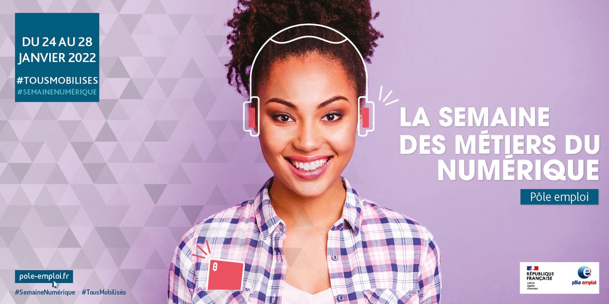 #SemaineNumerique #AvecPôleEmploi c'est du 24 au 28 janvier. Filière d'avenir, le secteur présente un fort potentiel d'embauches. De nombreuses actions sont organisées pour découvrir les métiers du #numérique et les formations pour y accéder.
Le programme➡️plmpl.fr/c/KXGou