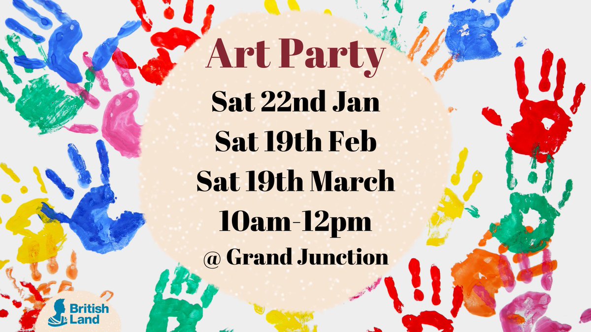 grandjunctionW2's tweet photo. Come to our popular Art Parties at Grand Junction at St Mary Magdalene’s Church
We are so happy to tell you that we received funding from @BritishLandPLC for a year of Art Party events for local families
FREE drop in event for families to come and enjoy. 
Perfect for ages 0-10. https://t.co/3lSTBqND5X