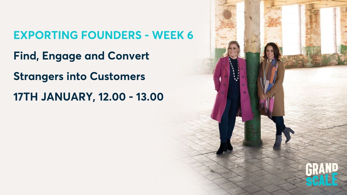 TheGrandScale's tweet photo. Delighted to be back delivering another laser-focused workshop to help 'Exporting Founders' lock-in their #MarketingStrategy with @iamstartacus  &amp; @YE_NI today at 12-1pm.

If you're an early-stage company - this is for you!

Sign up today - https://t.co/Gk4w5QumoH https://t.co/9mf1P7iB9I