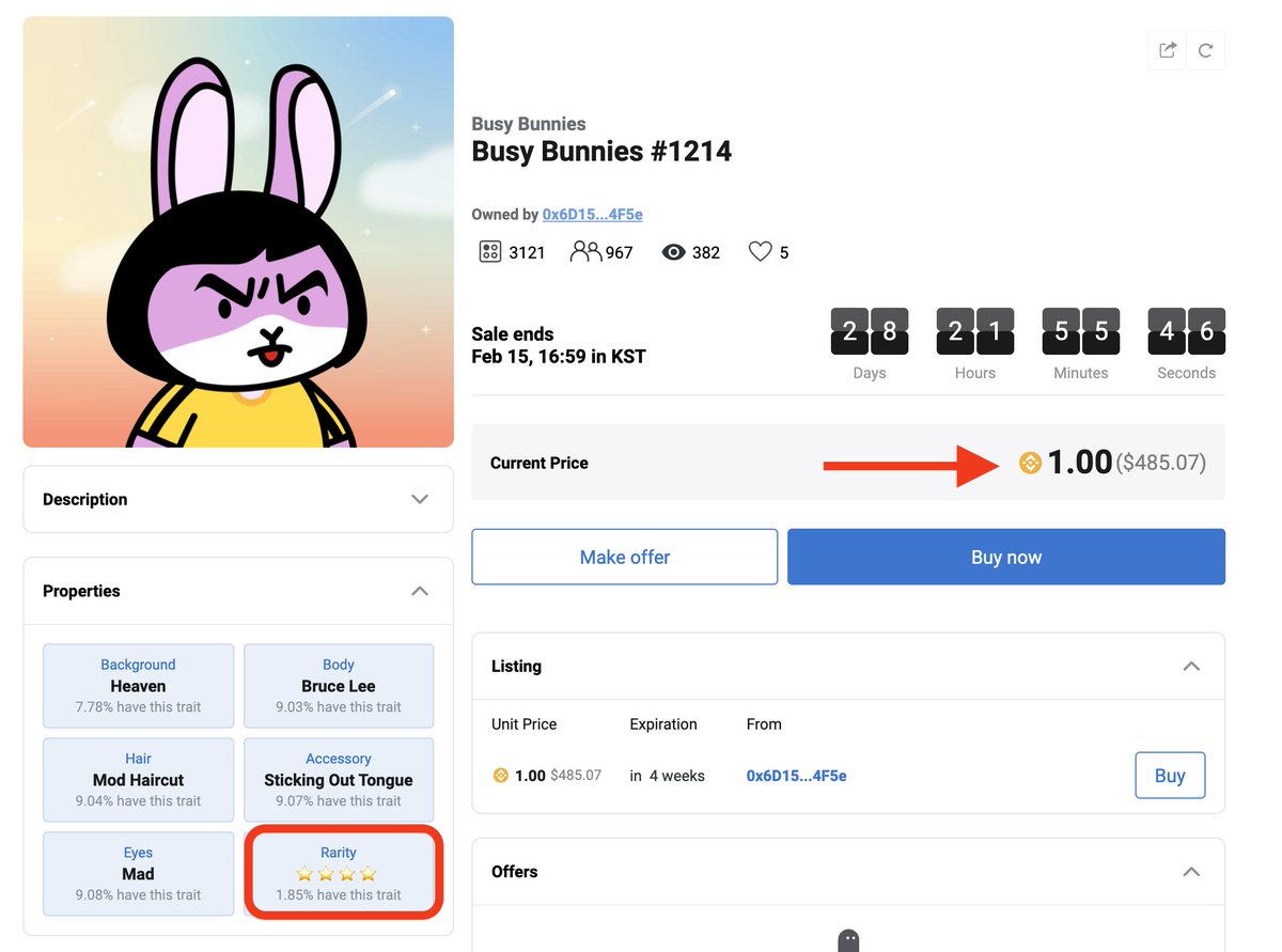 Bruce Lee Bunny created by <a href="/PancakeBunnyFin/">pancakebunny.finance</a> with 4 starred #rarity is listed at ❤️‍🔥1 #BNB ONLY❤️‍🔥 Go Grab it and tell us if you are the LUCKY one!

Get your Bruce Lee Bunny at📍cantata.io/assets/0x3f74d…