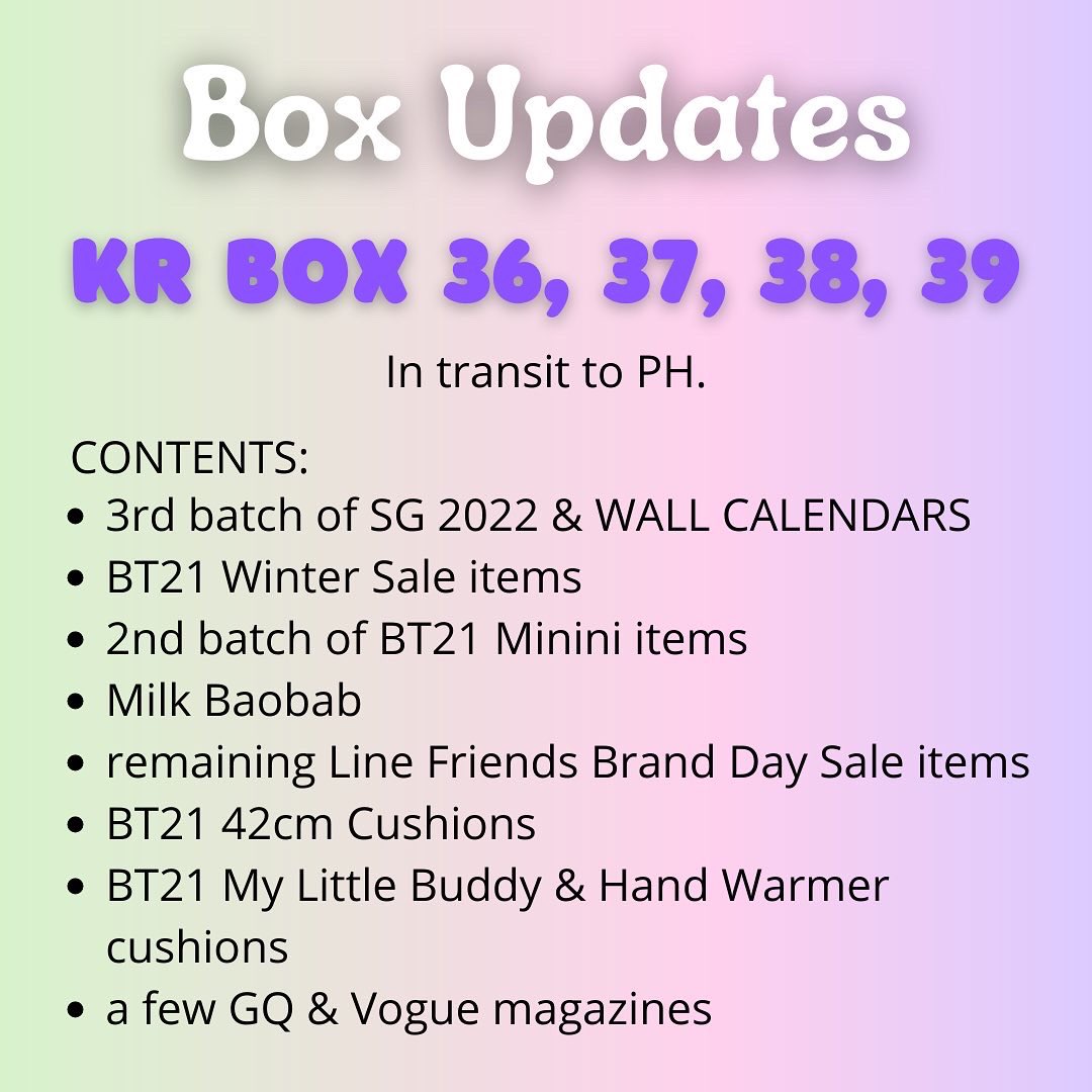 TheAhjummaShop's tweet photo. 📦JP & KR BOX UPDATES📦
Please read & be guided accordingly.
#TheAhjummaShop
#TASUpdates https://t.co/1TlXTKEvza