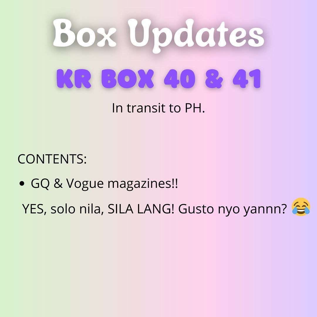 TheAhjummaShop's tweet photo. 📦JP & KR BOX UPDATES📦
Please read & be guided accordingly.
#TheAhjummaShop
#TASUpdates https://t.co/1TlXTKEvza