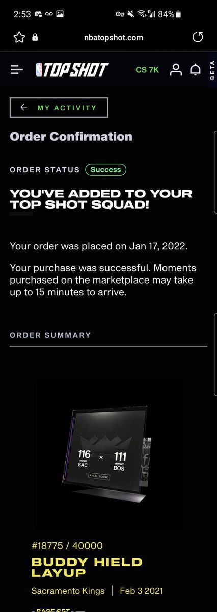 ykwan's tweet photo. @BalesFootball @LuckyTraderHQ @nbatopshot great article and interesting predictions! the flash challenges have reinvigorated the platform and has gamified our collections. like my buddy hield purchase below for the weekend vibes challenge.

ts:ykwan

ps - i also enjoy red robin! https://t.co/owL8jXUFbz