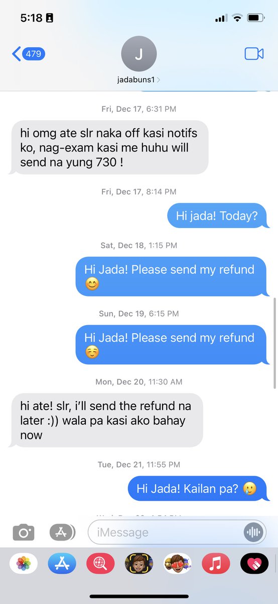 kaiswashami's tweet photo. Since it's been months since I started asking for refunds &amp; it's been weeks of no contact: here's my first scammer post just for her ٩( ᐛ )و 

Scammer~ 
Jada Bañez  0935 968 8522 ♡ https://t.co/2KJsjfSD5t