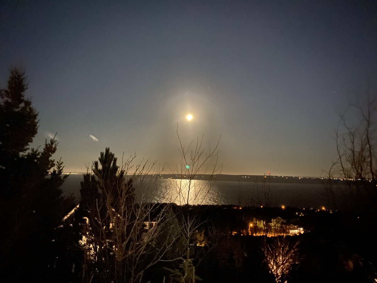 Early morning moon over Bell Island. <a href="/EddieSheerr/">Eddie Sheerr</a> #dogwalking <a href="/PCSPnl/">Town of PCSP</a>