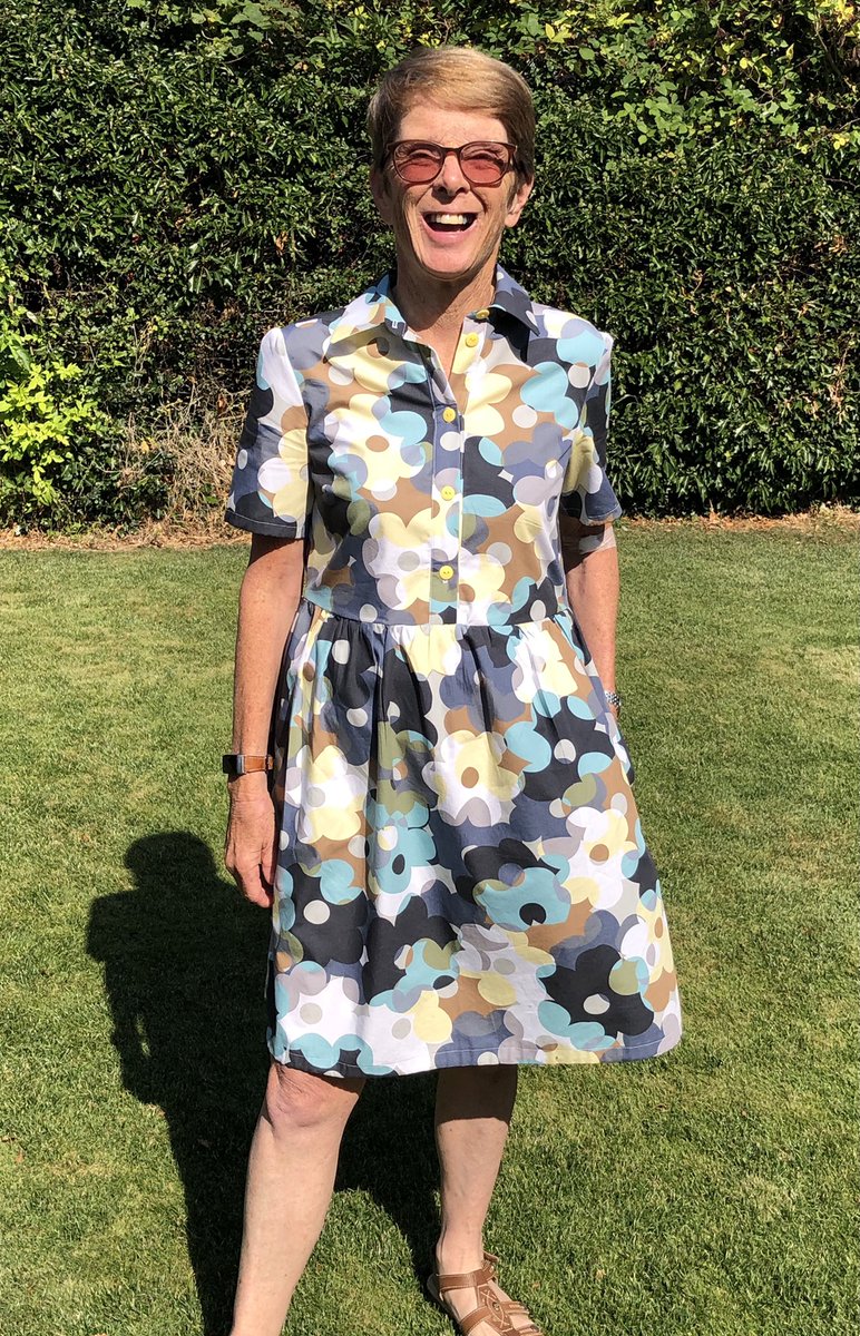 @Gather_N_Sew I simply loved this fabric and although I don’t recall the first pattern the second, obv, is a fabulous #SewingLyra from my favourite @TillyButtons ….#happydays #ilovesewing #tillybuttons #Lyradress #memadewardrobe #memadeeveryday 😍🥰👍