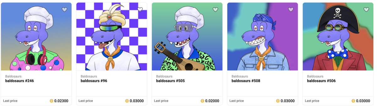 Baldosaurs #NFTs have been sold at doubled/tripled #BNB price! These Baldosaurs are glad to be called as Baldies 🤣

Check out our Baldies at📍cantata.io