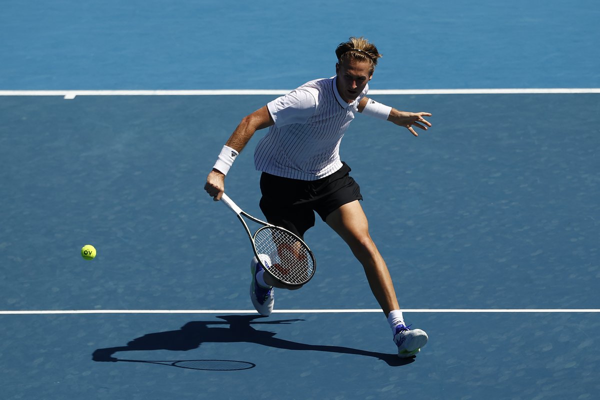 Sebi wins 🙌 @nextgenfinals Finalist @SebiKorda upsets No. 12 Cameron Norrie 6-3 6-0 6-4 to secure his spot in the second round down under 👏 #AusOpen | #AO2022