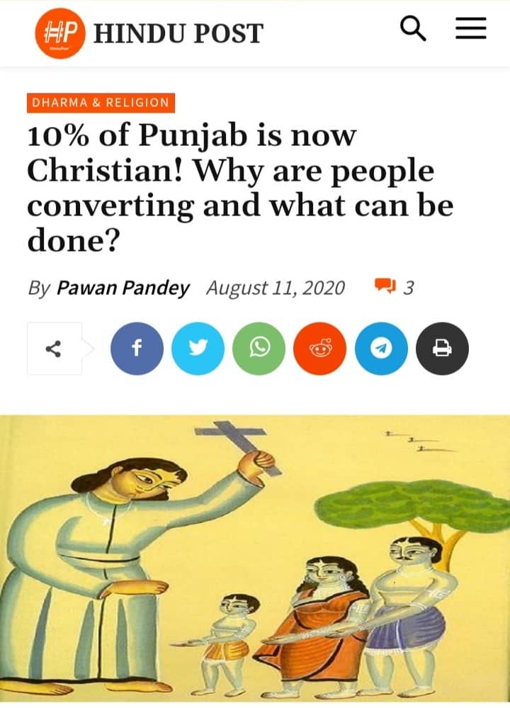 WittyImp10's tweet photo. Almost 10 Percent people of Punjab are now converted into Christians
Christianization Of Punjab https://t.co/EmZWj6qiQt