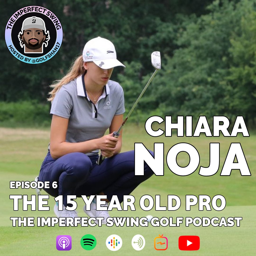 ImperfectSwing's tweet photo. Welcome to 2022 &amp; Ep.7 of the pod😬⛳

Today we chat to @thechiaranoja about her life as a 15 year old pro 👀🏆⛳

Listen/Watch 👀 🎧 
Apple pod:https://t.co/umEBTrXycj
Spotify:https://t.co/yGO4Tz7Jxo
YouTube:https://t.co/1EkvlrlsVu
Other:https://t.co/pOhBn0KHYy

#ImperfectSwing https://t.co/MJBPMPZREE