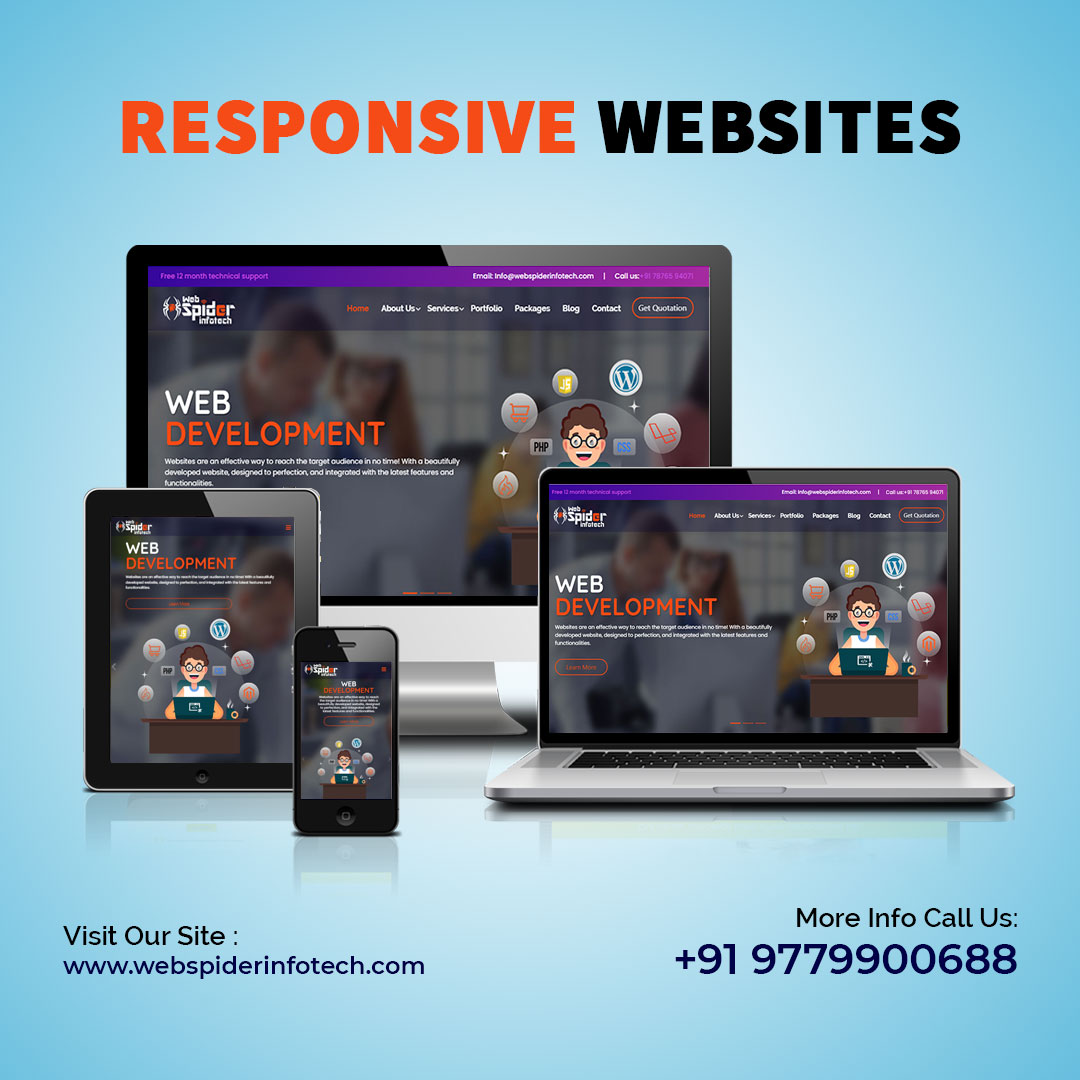 webspiderinfo's tweet photo. Get #responsivewebsites just like we have shown in the image, this is our company website. It is shown how a responsive website looks on different devices.
We at #WebSpiderInfotech design and develop different kinds of websites according to your needs. https://t.co/FnqV5OWYsZ