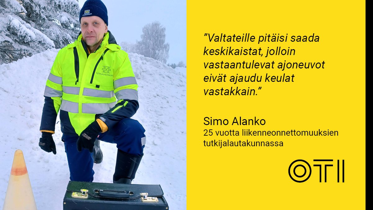 Onnettomuusdata's tweet photo. Kuolemaan johtaneiden liikenneonnettomuuksien tutkinnassa selvitetään onnettomuuden kulku ja haastatellaan myös omaisia.
Tutkija Simo Alanko:
"Surun keskelle meneminen on aina yhtä haastavaa, vaikka olisi kuinka monta haastattelua uran aikana tehnyt."
https://t.co/MuLUVe41Co https://t.co/dYzOwVOcFr