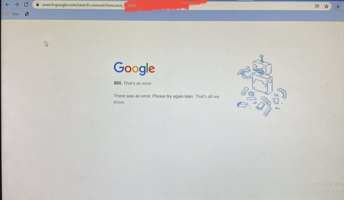 ajitr1230's tweet photo. Day started with google search console and its down since morning #googlewebmaster #searchconsole https://t.co/8jpJusdOZ0
