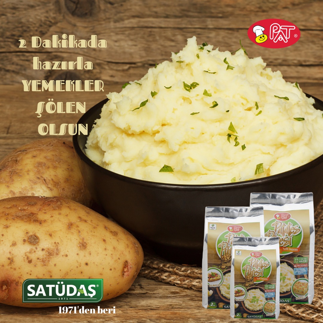 SATUDAStr's tweet photo. PAT Patates Püresi |
Pratik bir şekilde 2 dakikada patates püresi hazırlayabilirsiniz.
İçerisinde bulunan vitaminlerle birlikte, gönül rahatlığı ile tüketebilirsiniz.
Ürünlerimizi  https://t.co/btj9oKXmrx adresinden sipariş verebilirsiniz.
Şimdiden afiyet olsun ☺️ https://t.co/CYiW4nXSnc