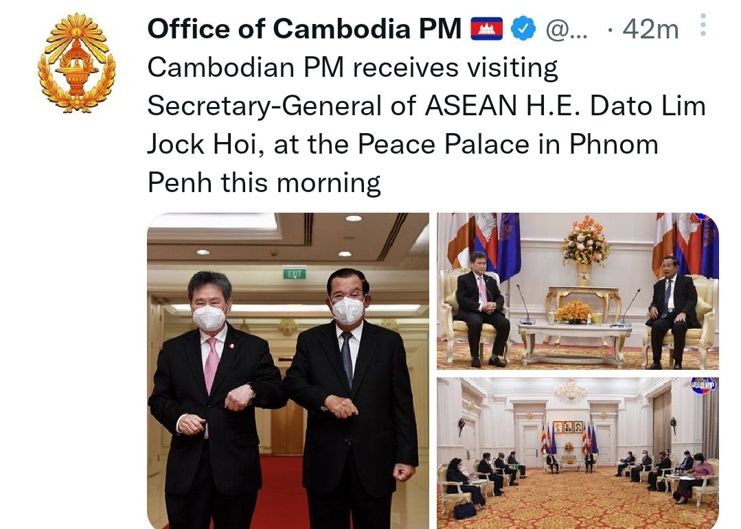 MayWongST's tweet photo. #Myanmar #military said to have conducted more air strikes in #Kayah, killing more civilians. This as @ASEAN Sec-Gen is in #Cambodia meeting PM #HunSen. This after Mr Hun Sen met #military chief less than 2 weeks ago where military said it wants to extend ceasefire till end 2022 https://t.co/dy5TptCMak