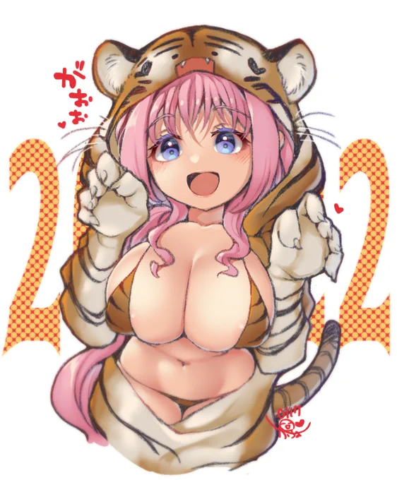 年賀絵らしきもの②続き?
やはりビキニも描かねばな!(‾▽‾)ホッホッホ 