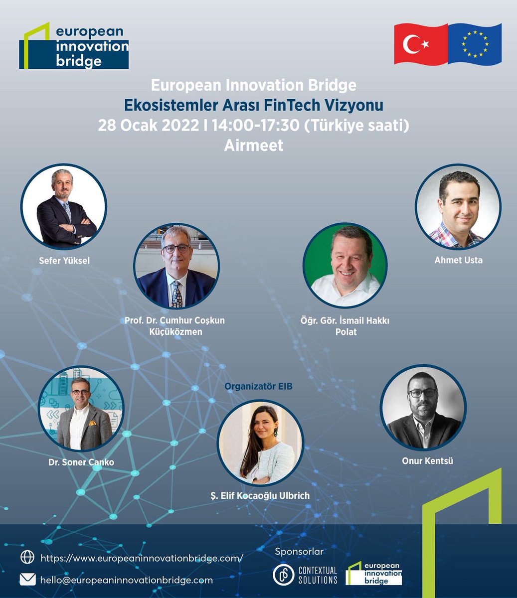 BridgeEuropean's tweet photo. Beklenen etkinliğe son iki hafta ⏳ 

 #FinTech ekosistemleri arasındaki sinerjileri keşfetmek amacıyla düzenlediğimiz “Ekosistemler Arası FinTech Vizyonu” etkinliğine katılmak için <hello@europeaninnovationbridge.com>
adresinden bizlere ulaşabilirsiniz 📧

📆 28.01 (14:00-17:30) https://t.co/ommgndwWnd