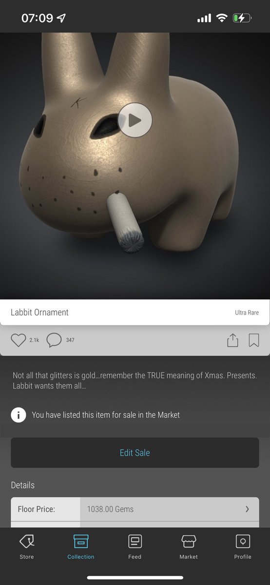 Selling it for 38 gems under floor price <a href="/1234ca3/">Gary ⭕🦇🇨🇦</a> <a href="/SiliconSecure/">Silicon💙⭕️</a> <a href="/Mr_Hankey0/">Crist⭕️pher</a> <a href="/CodyThrive_/">C⭕️dy Thrive</a> @johnsavage_eth <a href="/ProTheDoge/">SlumDOGE Millionaire</a> #vevewhale #veve #VeVecollectibles #veve <a href="/ecomiwhale/">$OMI Whale Watcher</a> <a href="/OGVeVecollector/">OG VeVe Collector 💙 ⭕️ 🇳🇱</a> <a href="/__TheGale__/">TheGale.nft 🌬️🌪️🕉️☠️</a> #Vevefam last collectible remaining from me