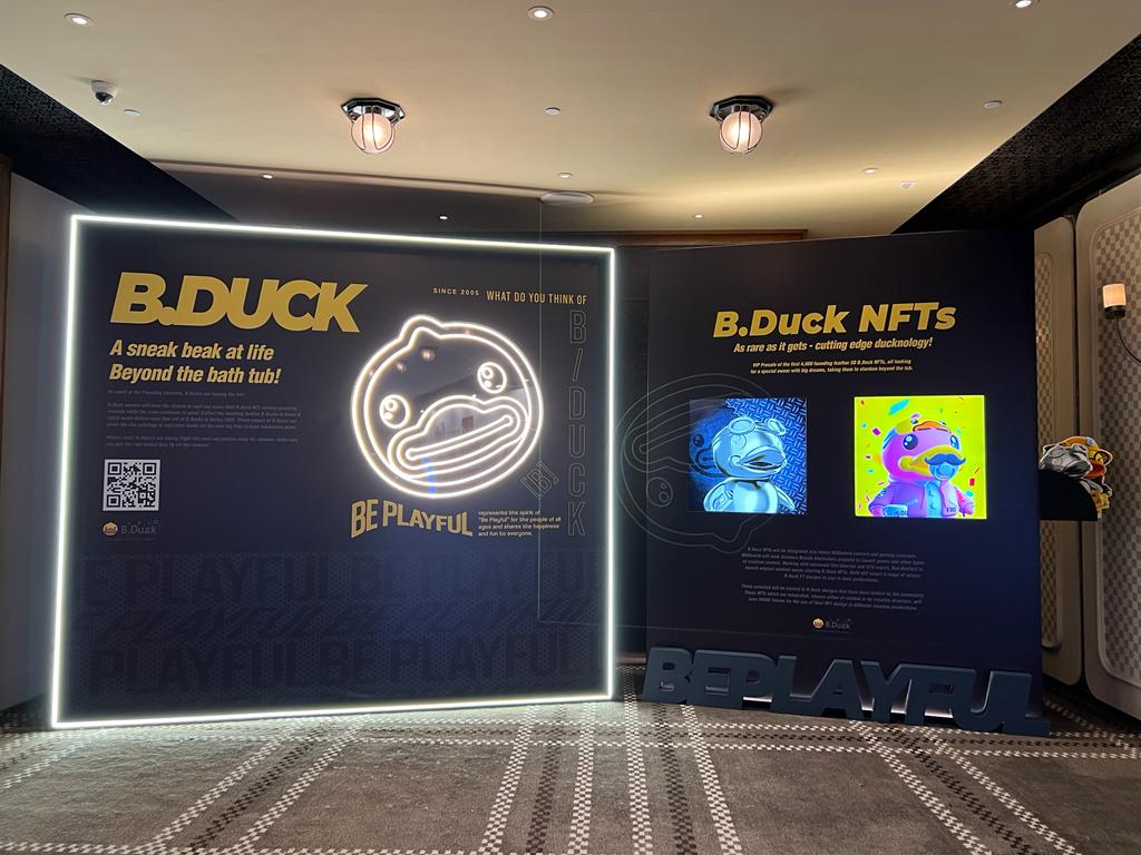 Madworldnft's tweet photo. 🥳Congrats to our partner SEMK products listed in HKEX with huge success today! 

B.Ducks will swim to every corner of the 🌐 and the #Metaverse 

Our Founding Feathers, flap your wings 👏

We will have more in the https://t.co/KL2WWxqJBM journey🙌

#MADworld #NFTs #nonfungible https://t.co/1h1TYREzJl