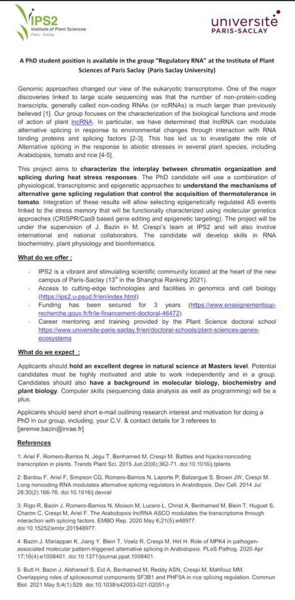adejimiadeniji's tweet photo. PhD Fully Funded Position in Plant Sciences at Paris Saclay University in France - Agristok https://t.co/WQsS5IWSEN https://t.co/6xJCQXKjK3