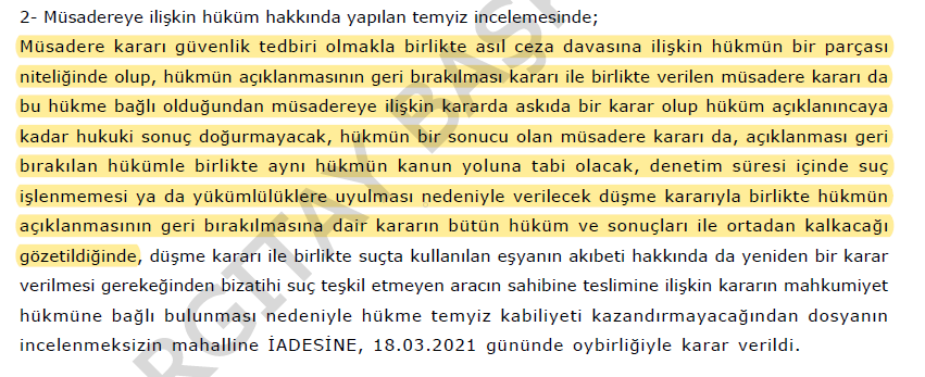 avanilarslan's tweet photo. @TalatCANBOLAT Hocam bu konu ile ilgili 8. Ceza Dairesinin de güncel kararı mevcut. https://t.co/ZaiX2IpAzp