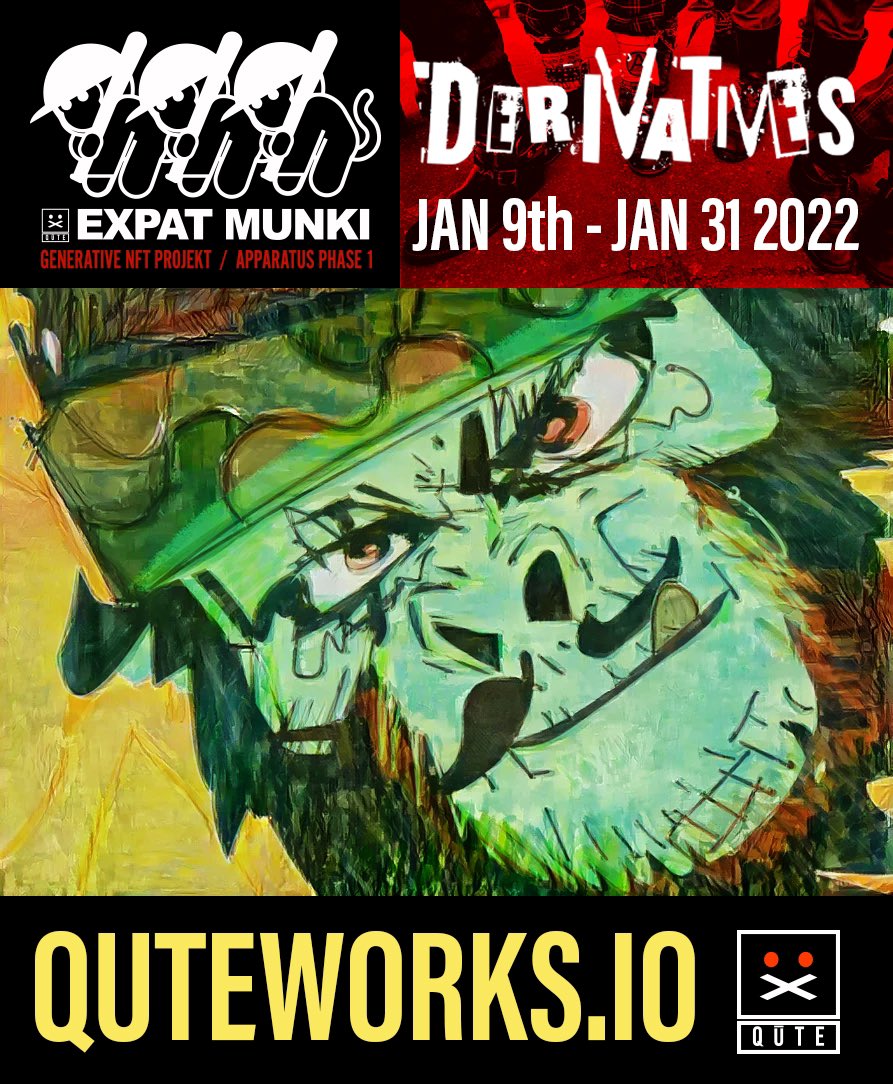 QUTEworks's tweet photo. Couldn’t stop with just one! The #expatMunkis derivative contest is up. The details are on the https://t.co/IF7TqlI1eQ. Gearing up for crazy. Funtimes . #nft #nftcontest #nftart #funcrusher https://t.co/M2eGYLzvfL
