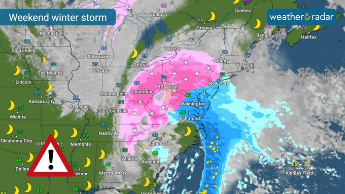 DDTamilNews's tweet photo. #WeatherUSA அமெரிக்கா மற்றும் கனடாவில் பனி சூறாவளி தாக்கும் என்று எச்சரிக்கை விடுக்கப்பட்டுள்ளது.நாட்டின் வெர்ஜினியா, ஜார்ஜியா, வடக்கு மற்றும் தெற்கு கரோலினா மாநிலங்களில் அடுத்த இரண்டு நாட்களில் பனி சூறாவளி தாக்கும் என்று வானிலை மையம் தெரிவித்துள்ளது. @DDNewslive @anianimates https://t.co/Cuv7ZBausw