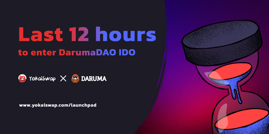 yokaiswapnervos's tweet photo. ⏰ONLY 12 HOURS LEFT! 🔥

Support the first decentralized reserve currency protocol built on @Nervosnetwork 🚀 

🤩@Daruma_DAO #IDO is happening at https://t.co/KBddlI1h96

Commit your $YOK/ $CKB LP Token to participate! ❤️‍🔥

📍IDO Details: https://t.co/ZiOfPZ8sOu https://t.co/KF6970b8Ok