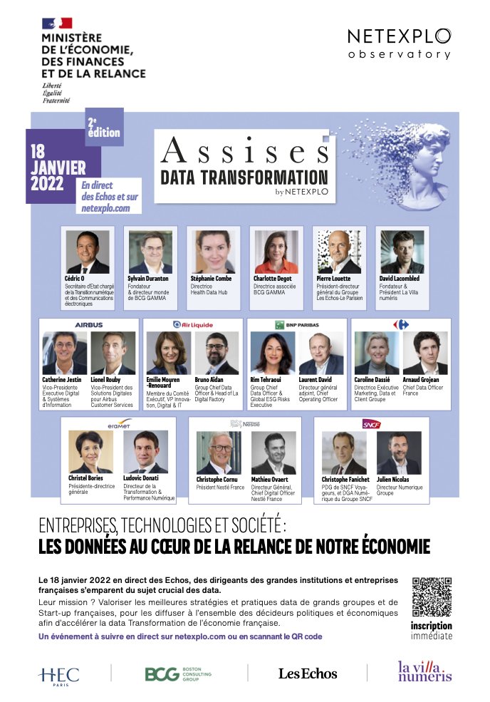 Lavillanumeris's tweet photo. J-1 #AssisesData Transformation by @Netexplo Il est encore temps de s'inscrire 👉 https://t.co/l78Nr67tqH https://t.co/Z32Dg8uuFn