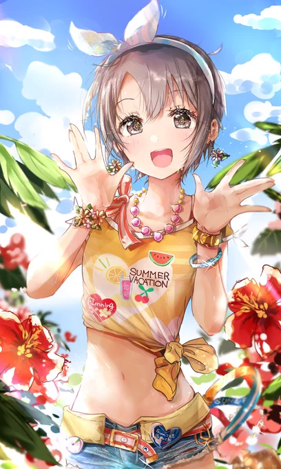 トロピカル乙倉ちゃん(再掲)☀️🏖🍉🌻☀️ 