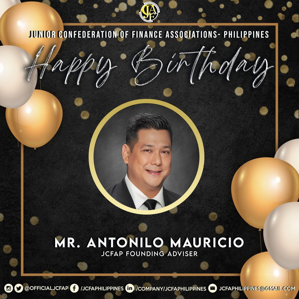 OfficialJCFAP's tweet photo. Today marks the birthday of a truly magnificent mentor.

The Junior Confederation of Finance Associations - Philippines wishes you a wonderful birthday! May you continue to help and guide us for many more years!

Happiest birthday to our Founding Adviser, Mr. Antonilo Mauricio! https://t.co/MSajoN4Bie