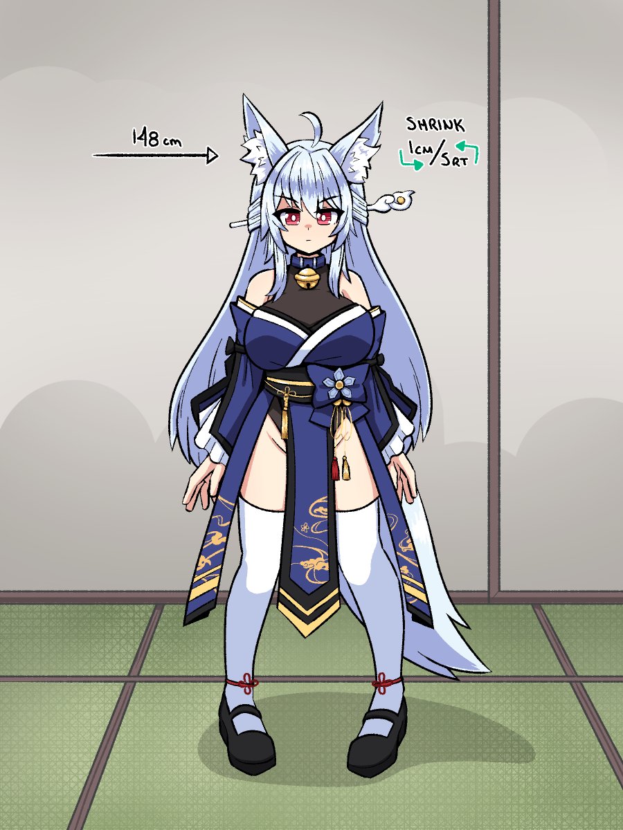 fox girl will shrink 1cm for every 5 retweets.
the fate of the fox girl will change as she gets smaller.
(commission)