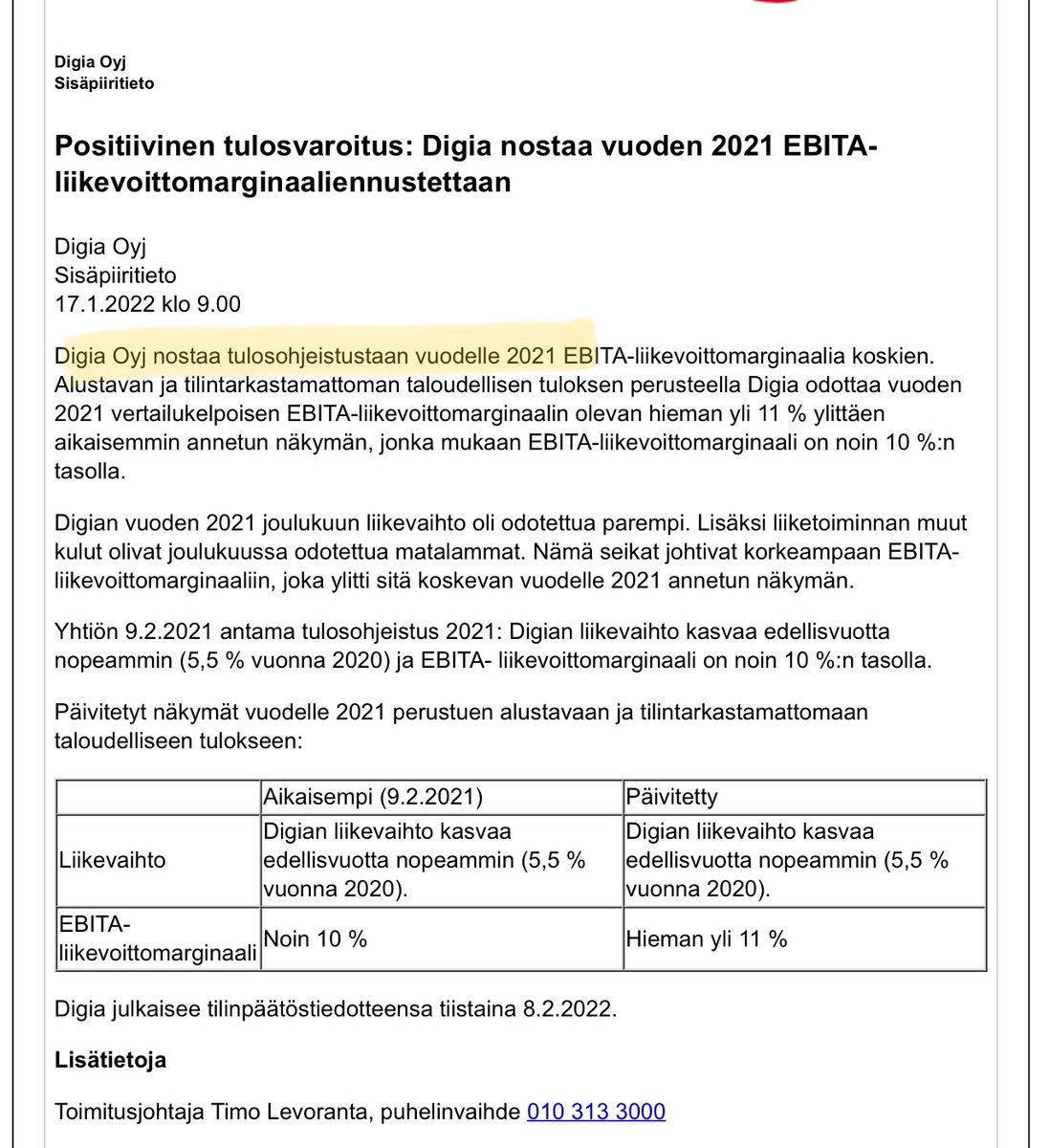 zijoittaja's tweet image. #Digia nostaa tulosohjeistustaan vuodelle 2021.