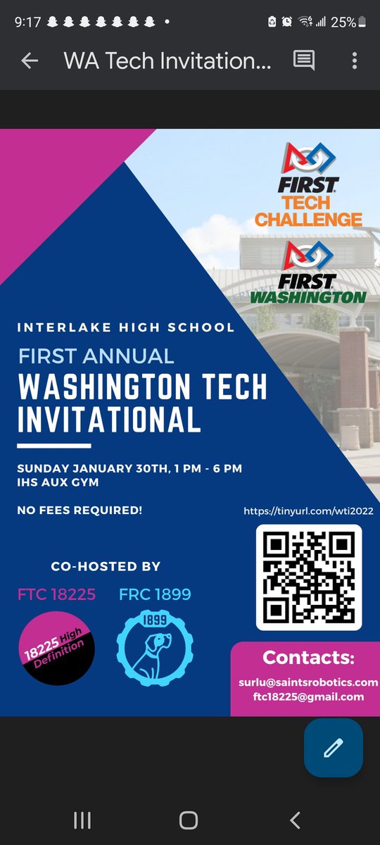 saints_robotics's tweet image. If you're an FTC team in WA, Saints Robotics is co- hosting a competition with FTC 18225! Sign-ups are free!