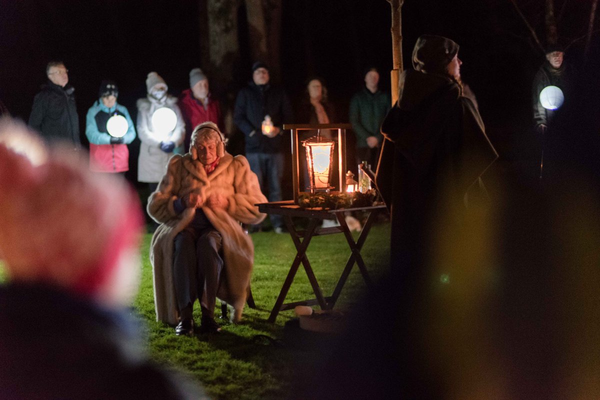 Here’s a couple great photos from the moving celebration of mid winter at <a href="/VisitAmesbury/">Visit Amesbury</a> after lighting the Solstice Lantern at <a href="/EH_Stonehenge/">Stonehenge</a> on 20th December 2021 and Mary, the Solstice fairy (lantern bearer) pictures taken by Tom Lyons.
