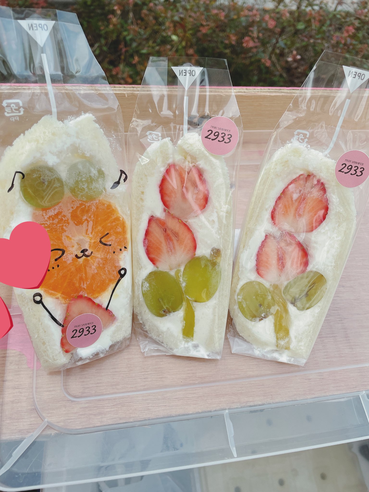 バレンタイン限定サンド❤🍫🎁 「チョコ＆神町いちご姫サンド