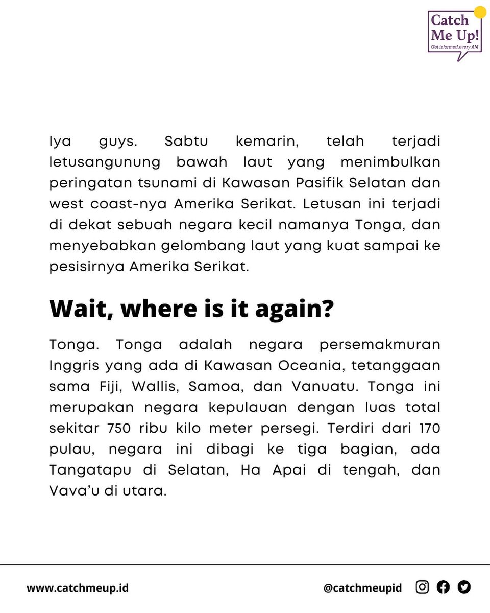 catchmeupco's tweet photo. KBRI Wellington melaporkan ada 5 WNI di Nuku’alofa yang belum diketahui kondisinya.
Sementara negara-negara di Pasifik dan badan bantuan internasional mulai berkoordinasi untuk membangu Tonga.
#SaveTonga https://t.co/MlQyo22nLh