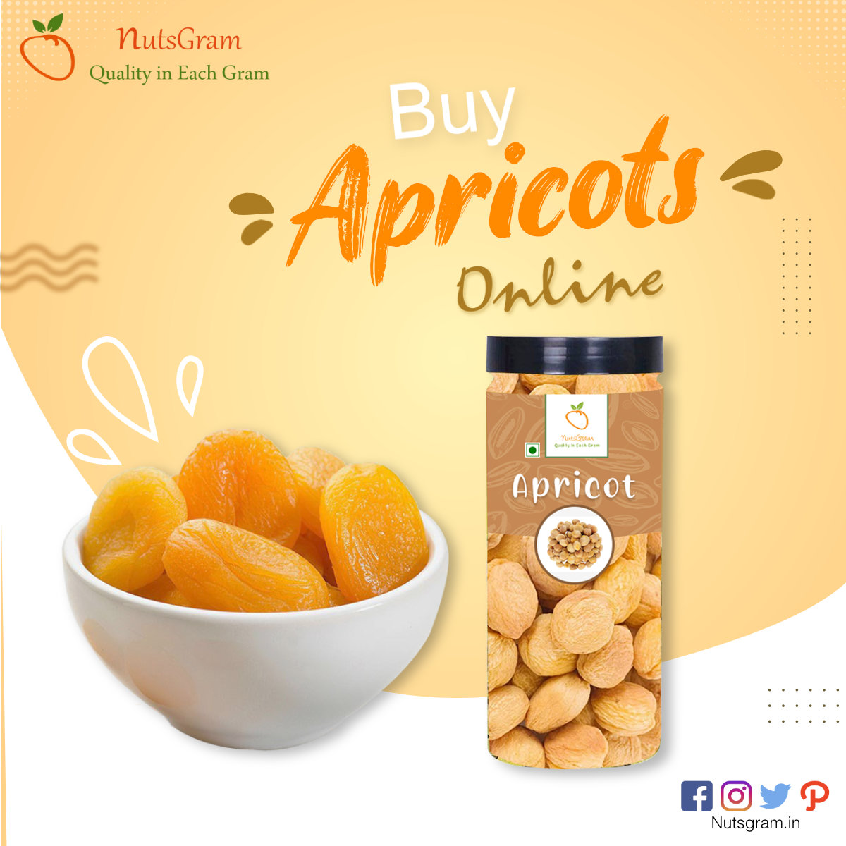 nutsgram's tweet photo. Dried Apricots Are Sun Dried Naturally Without Reducing Its Flavour And Nutrients. Dried Apricots Contain Calcium, Potassium, Phosphorus, Vitamin A, Iron, And Vitamin C. Shop Now 👉 https://t.co/HY11PMZQGF
#DriedFruits #HealthySnacks #Snacks #DryApricots #DriedApricots #apricots https://t.co/bGlqcyrvut