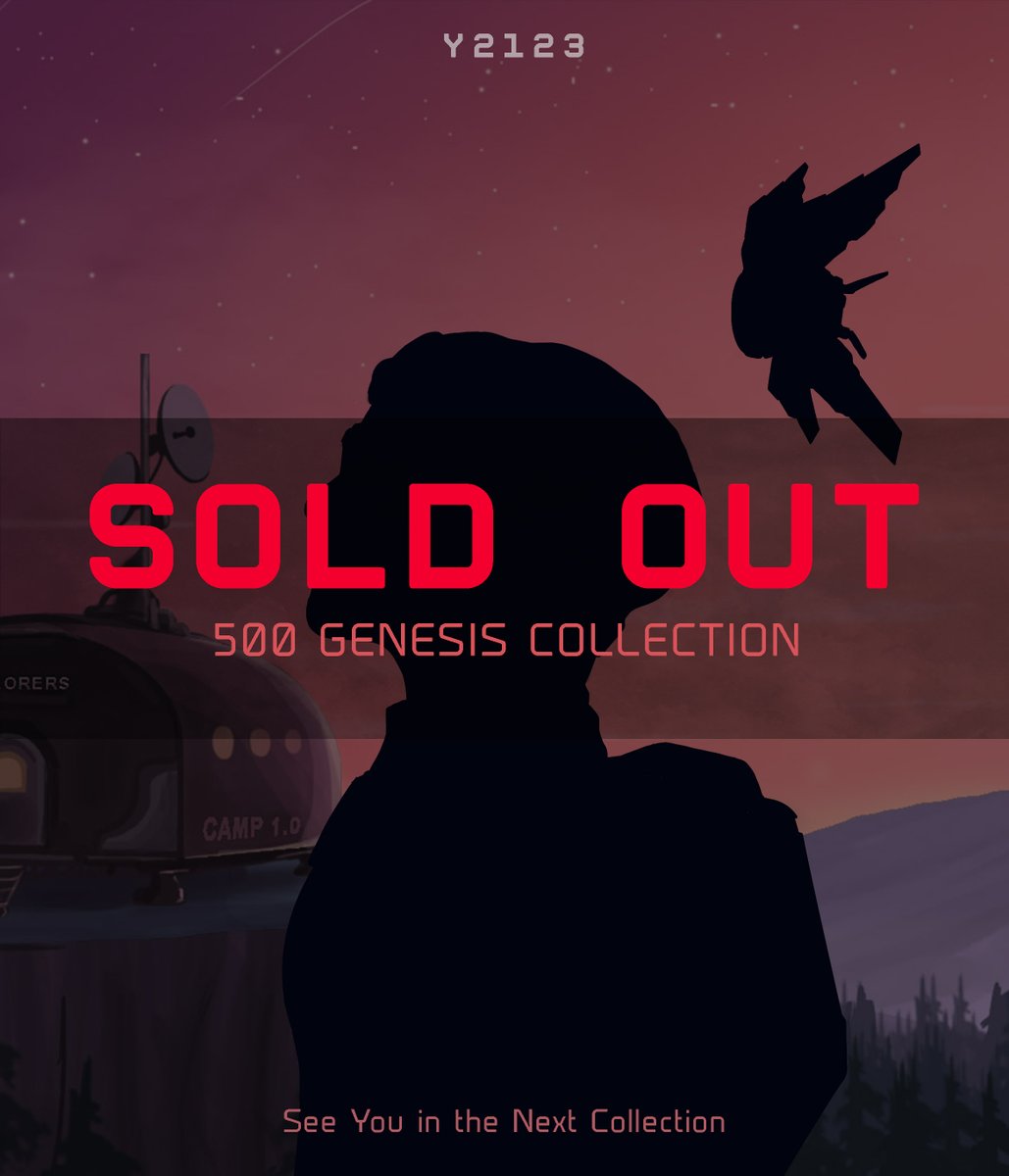 Thank you so much everyone for the support!🥺 

We're absolutely blown away by the response and we look forward to executing flawlessly on the roadmap ahead. Until then, see you in the next collection!

#NFTCommunity #y2123 #SoldOut #NFTGame #NFTArt #PlayToEarn