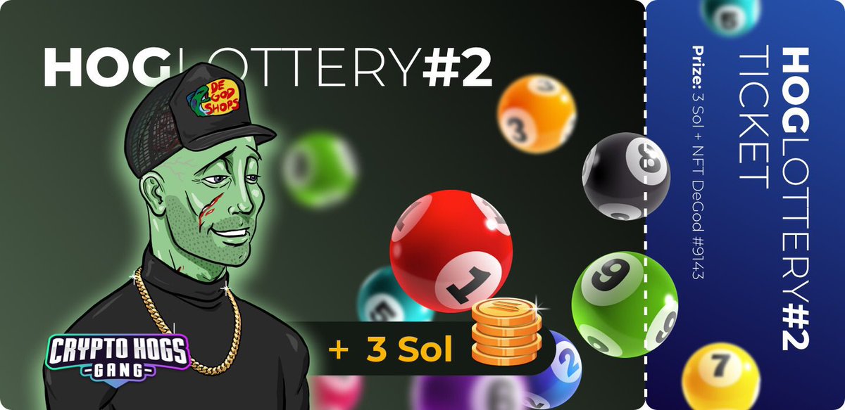 MintOfTheDay's tweet photo. 🚀🚀🚀 #NFTGiveaway 🚀🚀🚀

📢 You better stay tuned at 22h UTC!
🎁 Win a @DeGodsNFT &amp; 3 $SOL!
💸 Price: 0.0475 for hogs holders &amp; 0.095 non hogs
🎲 New Hoglottery every week!

🎟️ Win 3x1 Tickets 🎟️

✅ Like &amp; RT
✅ Follow us &amp; @CryptoHogsNFT 
✅ Tag Friends

⏰ Draw at 21h UTC! https://t.co/xA2YxUiZIP