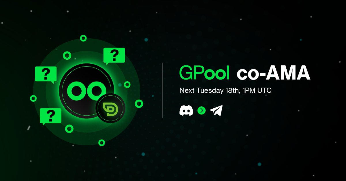 CryptoOwl1's tweet image. DePo_io: RT @gpoolofficial: Updates on @DePo_io and #GPool at the same time? Why not?

We are having a co-AMA that will start on DePo's Discord and than finish on our Telegram group! Don't miss out!

📅 Tuesday, 18th
⏰ 1PM UTC
📍 $DEPO Discord &amp;amp; $GPOOL…