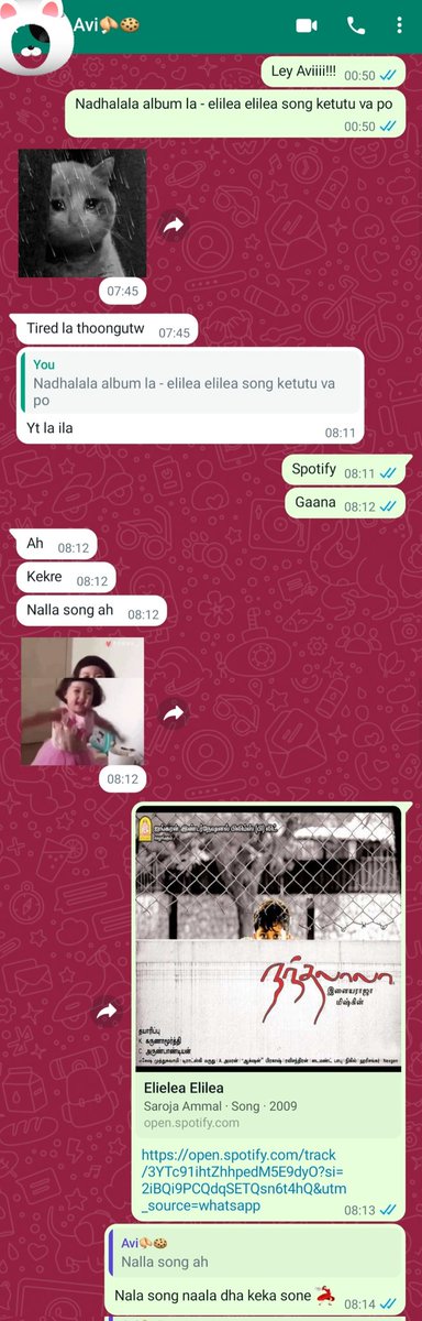 amycreationnss's tweet photo. Edho enala mudinjadhu neyy😂 @sidmax5 ! Unga anthem ku reach qh pathengala😂!

@aviiedits I can't ley with you😂🤣🏃‍♀️! #RandomPaadals https://t.co/h2GxTTP1sA