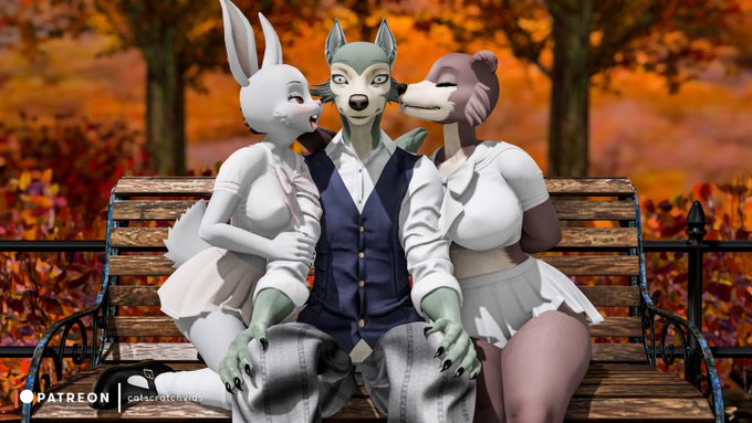 Wonder if the next episode in our Beastars series is gonna be wholesome or... 🥴  Thanks to @SomeRandomBelle<a href="/tag/grisswimsuit"class="tags"><span>#grisswimsuit</span></a>
