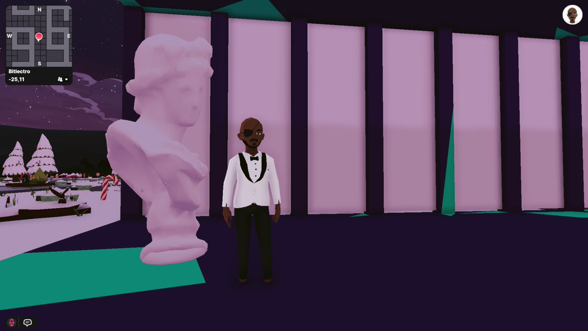 The shy statue @bitlectro (-25, 11). 
Check out their gallery!
Twitter bio: The Dreamers are coming. Makers of Dreamloops and Dreamers audiovisual NFTs. 
Opensea: opensea.io/collection/the…
Discord: discord.gg/bitlectro
Website: bitlectrolabs.com
#ptp4w