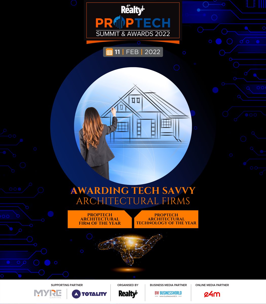 RPRealtyPlus's tweet image. The 4th #Realty+ #PropTechSummit &amp;amp; #Awards2022 is awarding the #architectural firms that are demonstrating the outstanding use of #technology for its #design &amp;amp; #construction portfolio. Send your entry now!

Click here to #nominate now: bit.ly/3rin0P3

#RPPropTech2022
